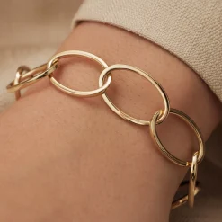Isabel Bernard Aidee Annette 14 karaat gouden schakelarmband Cheap