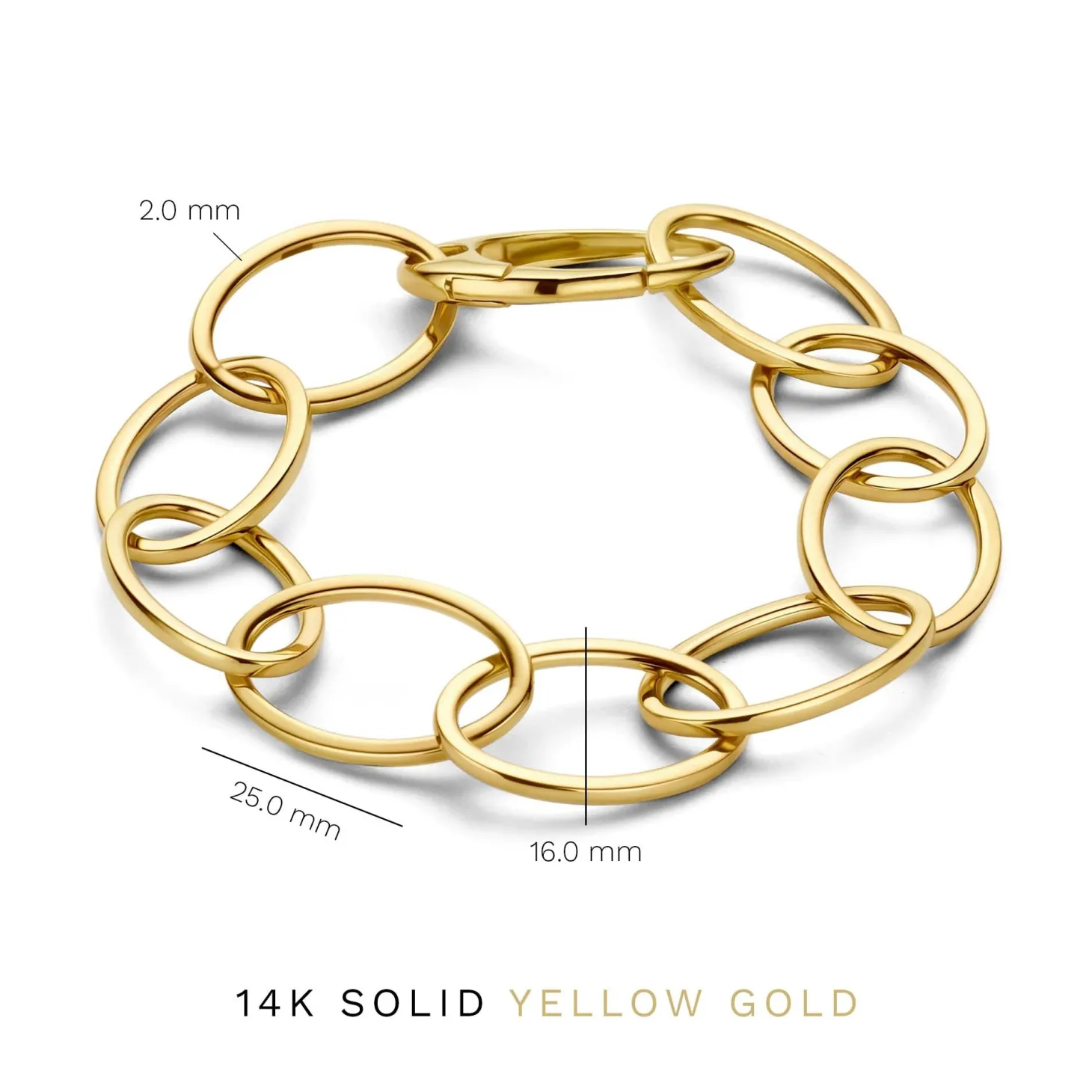Isabel Bernard Aidee Annette 14 karaat gouden schakelarmband Cheap