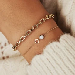 Isabel Bernard Aidee Camille 14 karaat gouden schakelarmband Best Sale