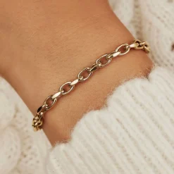 Isabel Bernard Aidee Camille 14 karaat gouden schakelarmband Best Sale