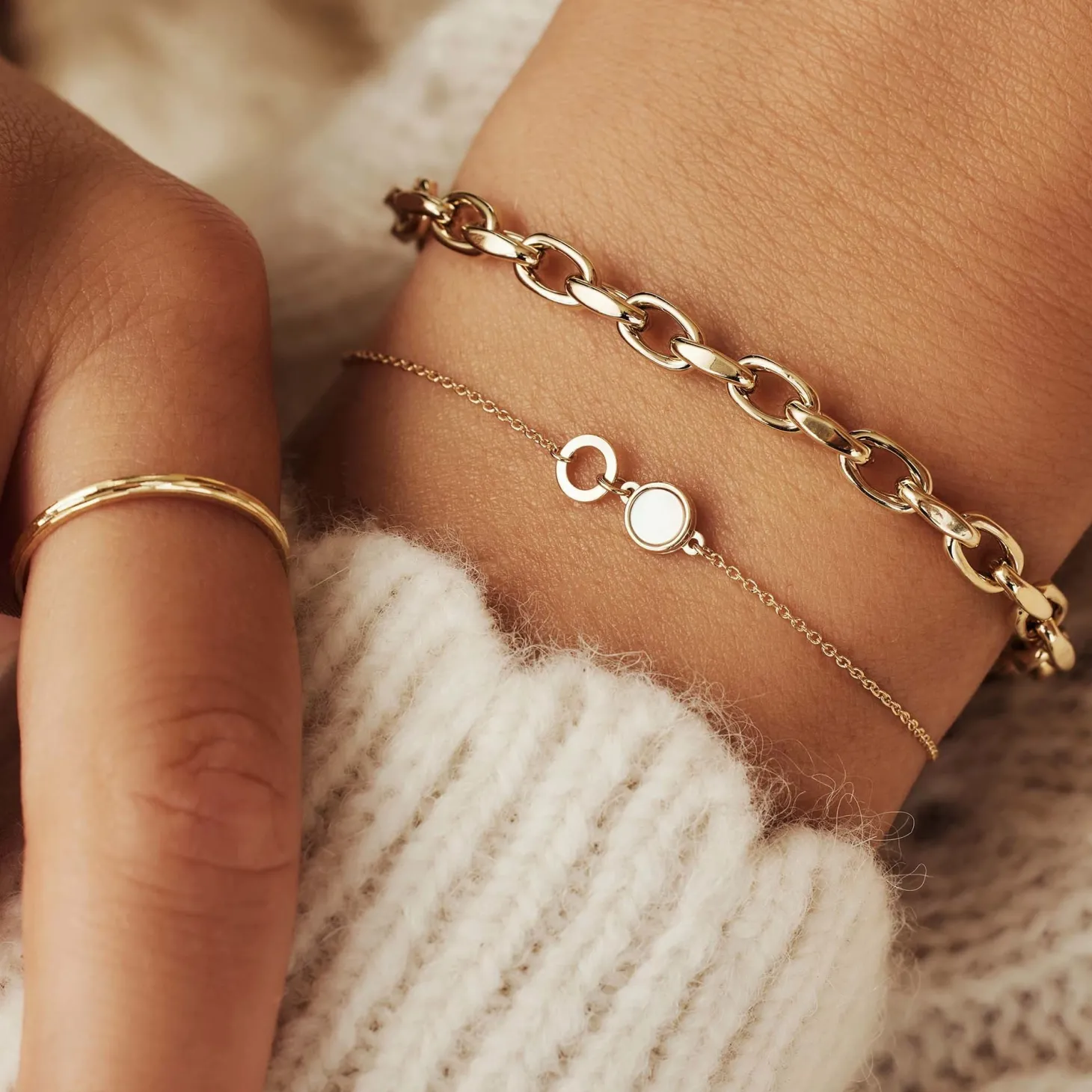 Isabel Bernard Aidee Camille 14 karaat gouden schakelarmband Best Sale