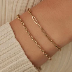 Isabel Bernard Aidee Camille 14 karaat gouden schakelarmband New