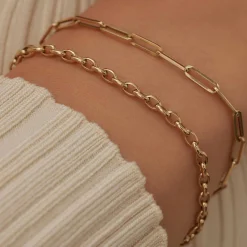 Isabel Bernard Aidee Camille 14 karaat gouden schakelarmband New