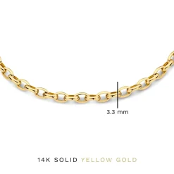 Isabel Bernard Aidee Camille 14 karaat gouden schakelarmband New