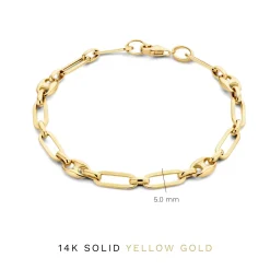 Isabel Bernard Aidee Demie 14 karaat gouden schakelarmband Online