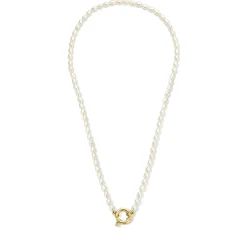 Isabel Bernard Aidee Marissa 14 karaat gouden collier met zoetwaterparels Sale