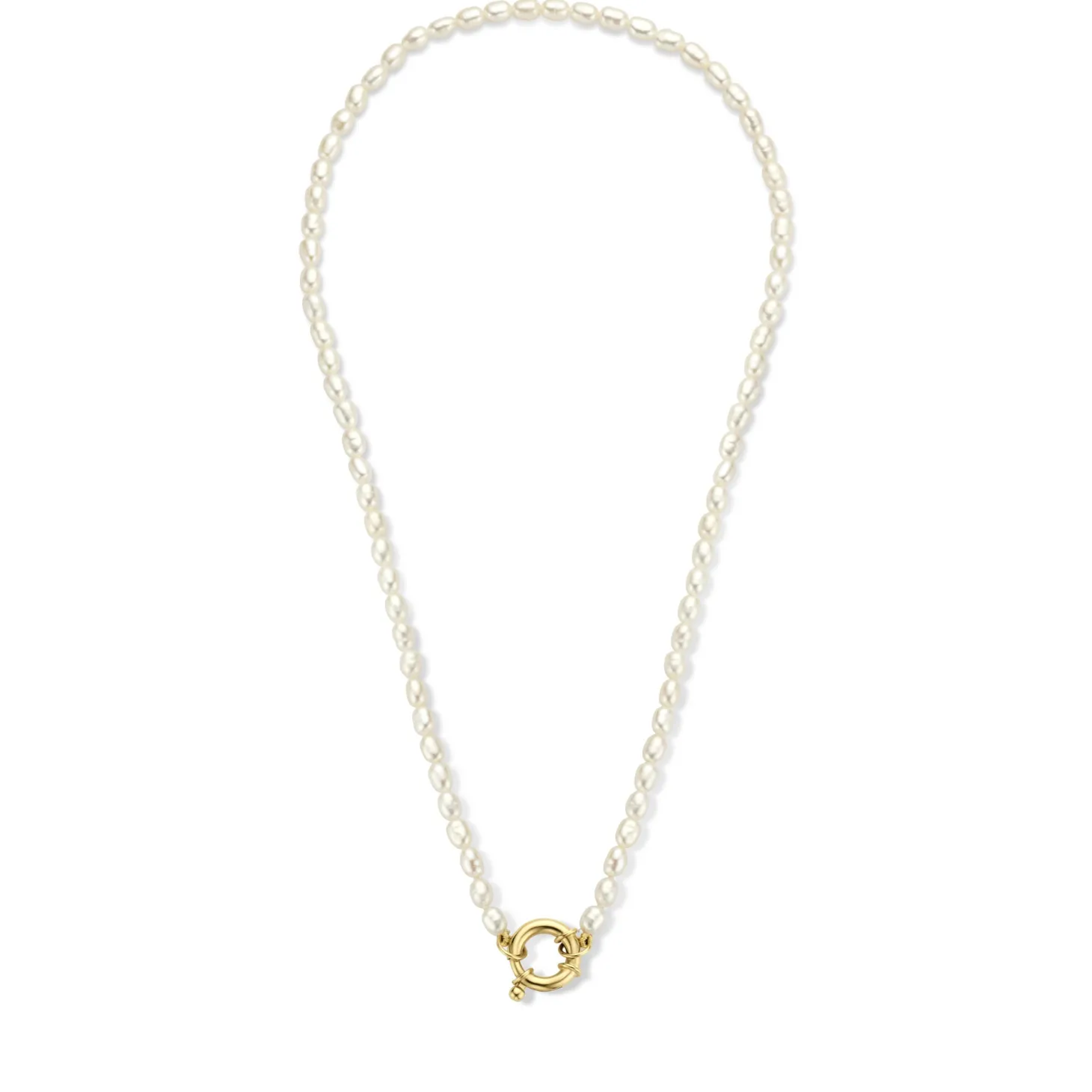 Isabel Bernard Aidee Marissa 14 karaat gouden collier met zoetwaterparels Sale