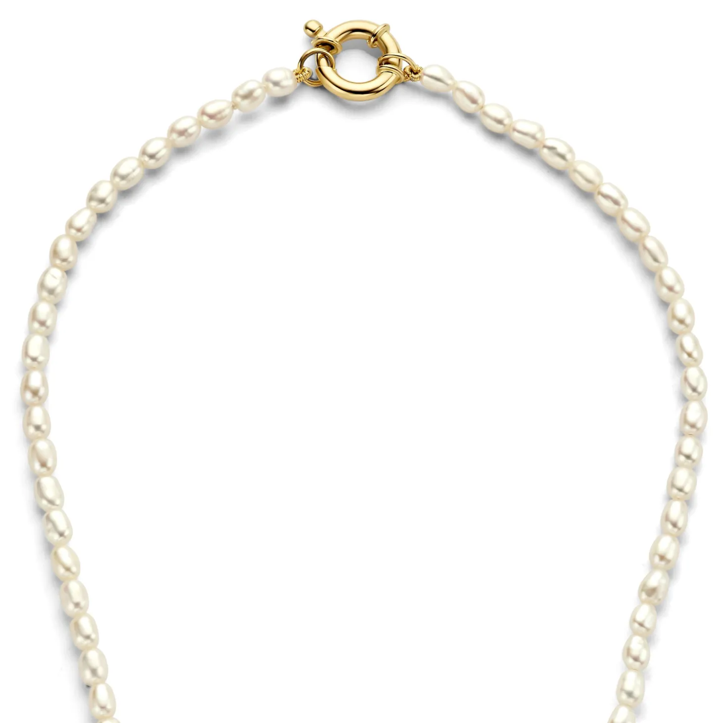 Isabel Bernard Aidee Marissa 14 karaat gouden collier met zoetwaterparels Sale
