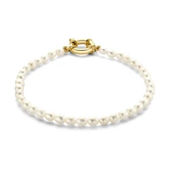 Isabel Bernard Aidee Marissa 14 karaat gouden armband met zoetwaterparels Cheap