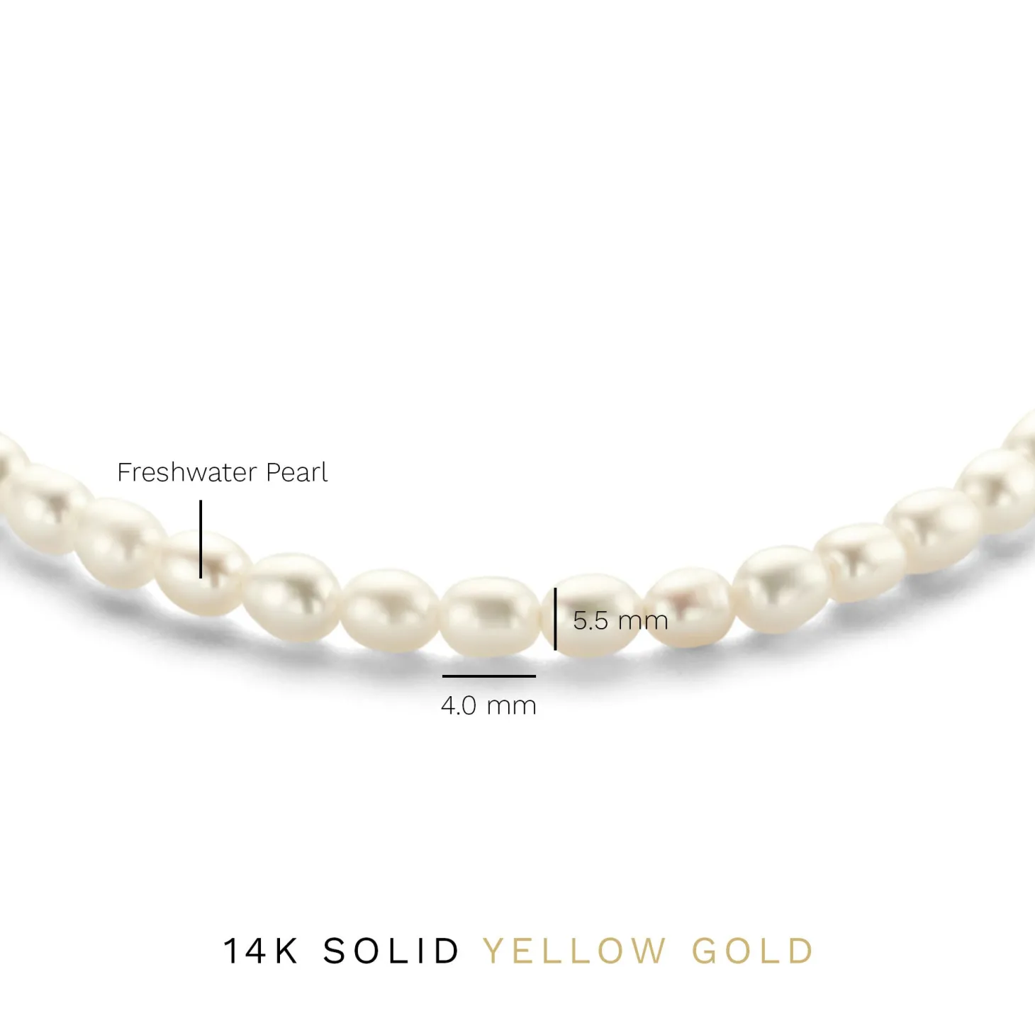 Isabel Bernard Aidee Marissa 14 karaat gouden armband met zoetwaterparels Cheap