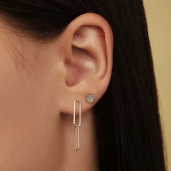 Isabel Bernard Aidee Odile 14 karaat gouden oorhangers met schakels New