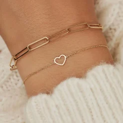 Isabel Bernard Aidee Odile 14 karaat gouden schakelarmband Outlet