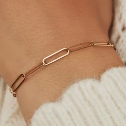 Isabel Bernard Aidee Odile 14 karaat gouden schakelarmband Outlet