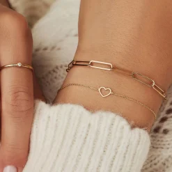 Isabel Bernard Aidee Odile 14 karaat gouden schakelarmband Outlet