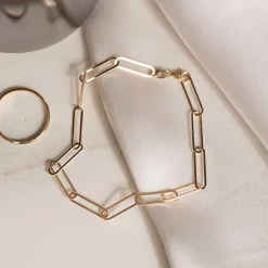 Isabel Bernard Aidee Odile 14 karaat gouden schakelarmband Outlet