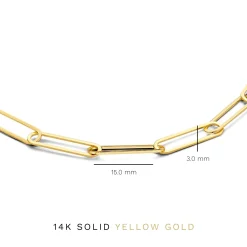 Isabel Bernard Aidee Odile 14 karaat gouden schakelarmband Outlet