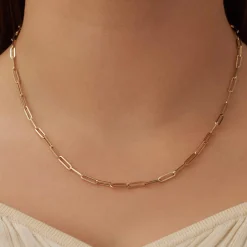 Isabel Bernard Aidee Odile 14 karaat gouden schakelketting Outlet