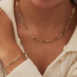 Isabel Bernard Aidee Odile 14 karaat gouden schakelketting Flash Sale