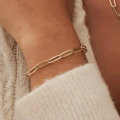 Isabel Bernard Aidee Odile 14 karaat gouden schakelarmband Best