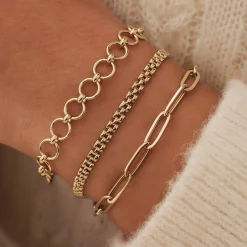 Isabel Bernard Aidee Odile 14 karaat gouden schakelarmband Best
