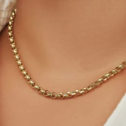 Isabel Bernard Aidee Pauline 14 karaat gouden collier met schakels Sale