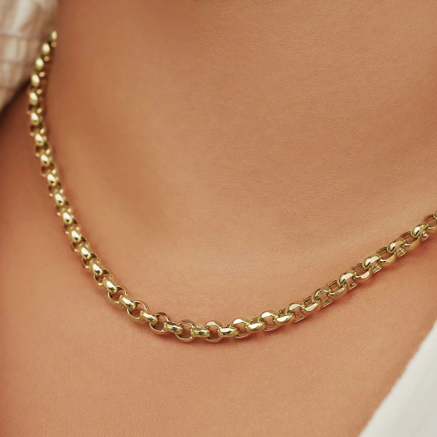 Isabel Bernard Aidee Pauline 14 karaat gouden collier met schakels Sale