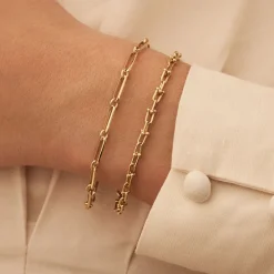Isabel Bernard Aidee Raissa 14 karaat gouden schakelarmband Clearance