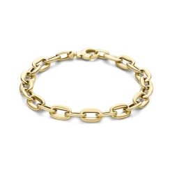 Isabel Bernard Aidee Ìrene 14 karaat gouden schakelarmband met ronde schakels Online