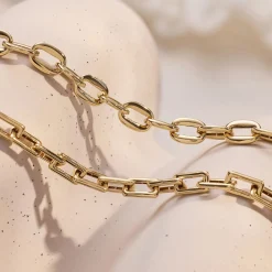 Isabel Bernard Aidee Ìrene 14 karaat gouden schakelarmband met ronde schakels Online