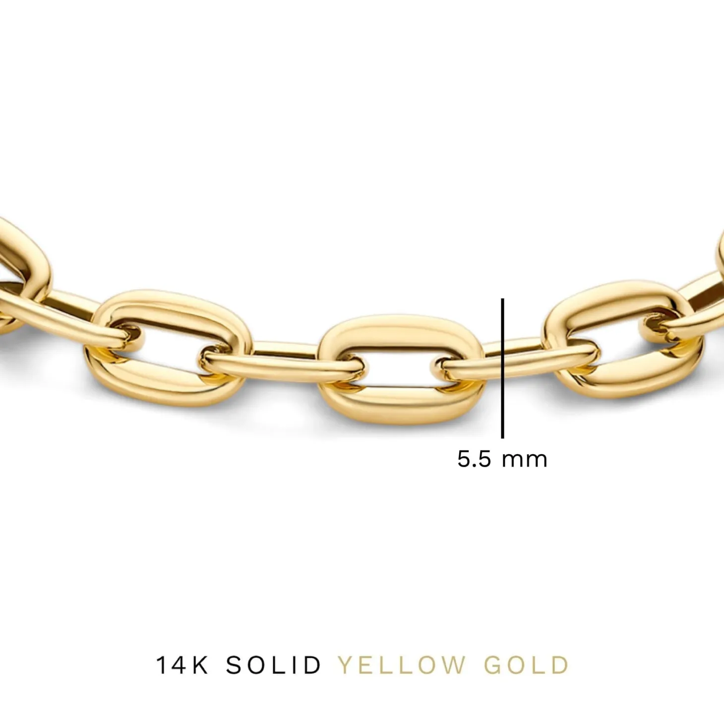 Isabel Bernard Aidee Ìrene 14 karaat gouden schakelarmband met ronde schakels Online