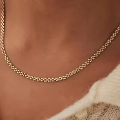 Isabel Bernard Aidee Rosine 14 karaat gouden schakelketting Online