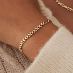 Isabel Bernard Aidee Rosine 14 karaat gouden schakelarmband New