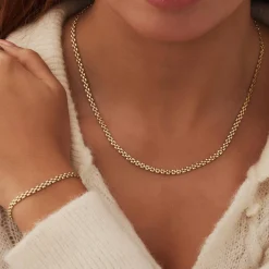 Isabel Bernard Aidee Rosine 14 karaat gouden schakelarmband New