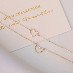 Isabel Bernard Belleville Amore 14 karaat gouden armband met hartje Best Sale
