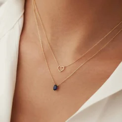 Isabel Bernard Belleville Amore 14 karaat gouden collier met hartje Hot