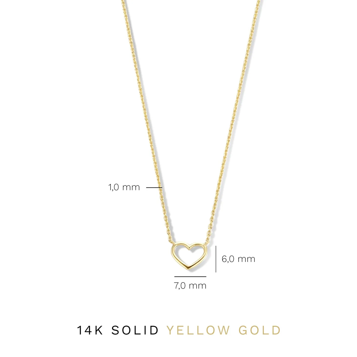 Isabel Bernard Belleville Amore 14 karaat gouden collier met hartje Hot