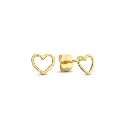 Isabel Bernard Belleville Amore 14 karaat gouden oorknoppen met hartje Best