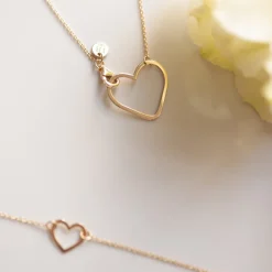 Isabel Bernard Belleville Amore 14 karaat gouden collier met hartje Fashion