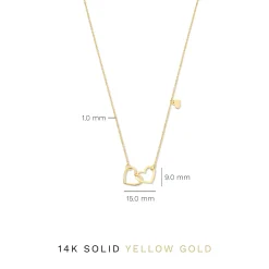 Isabel Bernard Belleville Amore 14 karaat gouden collier met hartje Hot