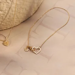 Isabel Bernard Belleville Amore 14 karaat gouden armband met hartje Sale
