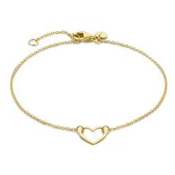 Isabel Bernard Belleville Amore 14 karaat gouden armband met hartje Cheap