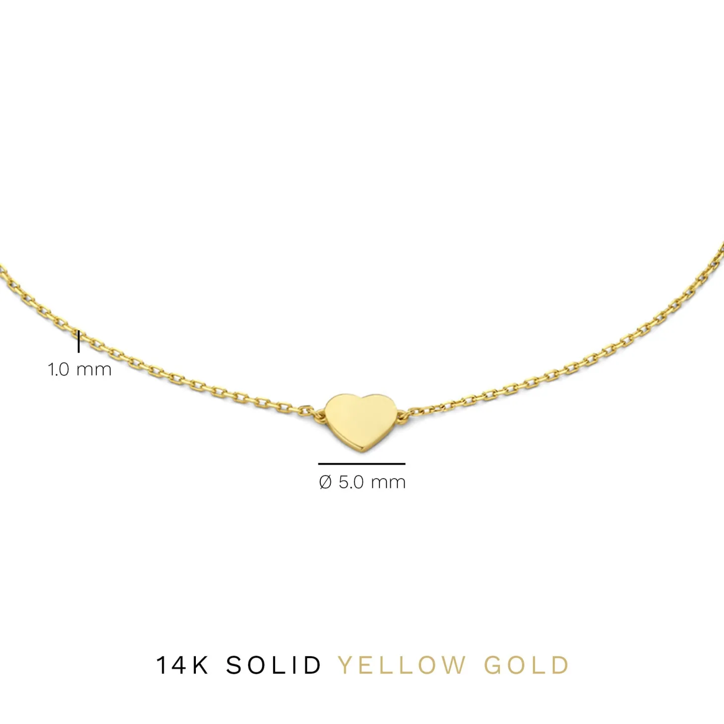 Isabel Bernard Belleville Amore 14 karaat gouden armband met hartje Sale