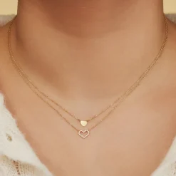 Isabel Bernard Belleville Amore 14 karaat gouden collier met hartje Hot