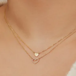 Isabel Bernard Belleville Amore 14 karaat gouden collier met hartje Hot