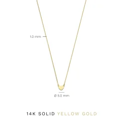 Isabel Bernard Belleville Amore 14 karaat gouden collier met hartje Hot