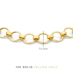 Isabel Bernard Belleville Axelle 14 karaat gouden schakelarmband Online