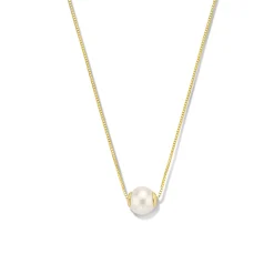 Isabel Bernard Belleville Luna 14 karaat gouden collier met zoetwaterparel Online