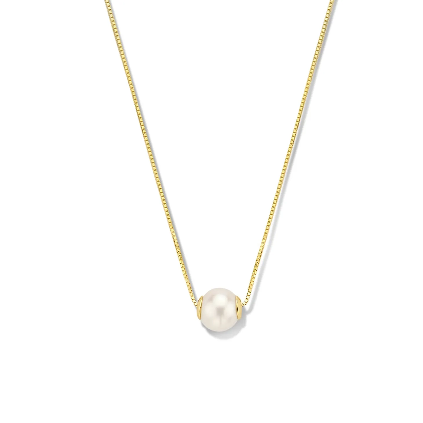 Isabel Bernard Belleville Luna 14 karaat gouden collier met zoetwaterparel Online