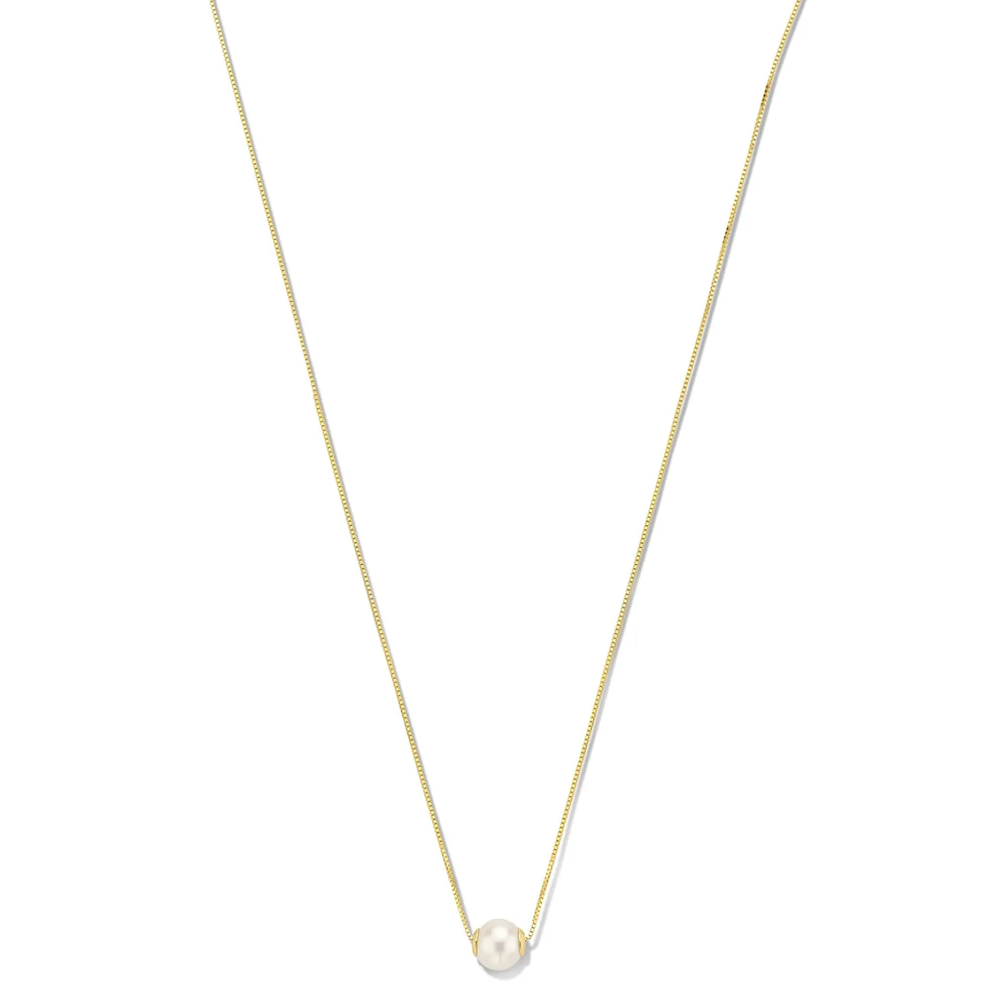 Isabel Bernard Belleville Luna 14 karaat gouden collier met zoetwaterparel Online