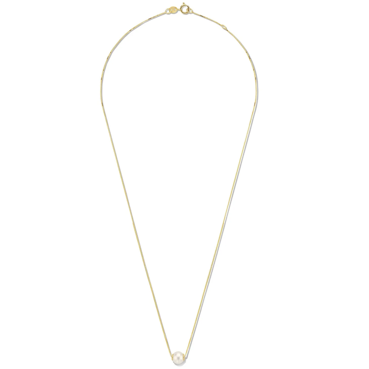 Isabel Bernard Belleville Luna 14 karaat gouden collier met zoetwaterparel Online